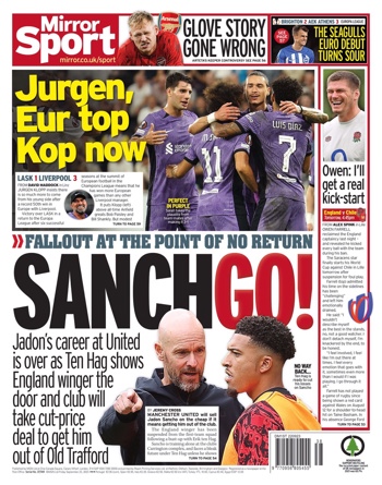 Daily Mirror Backpage