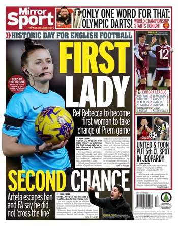 Daily Mirror Backpage
