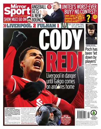 Daily Mirror Backpage