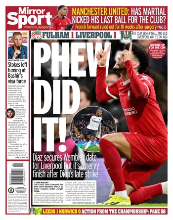 Daily Mirror Backpage