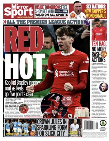 Daily Mirror Backpage