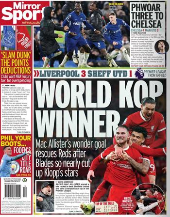 Daily Mirror Backpage
