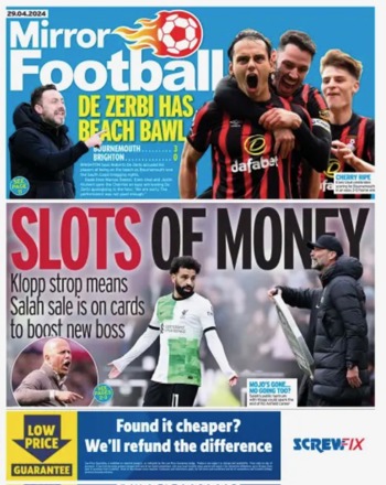 Daily Mirror Backpage