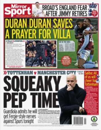 Daily Mirror Backpage