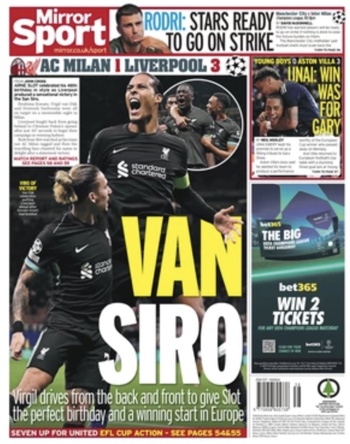 Daily Mirror Backpage