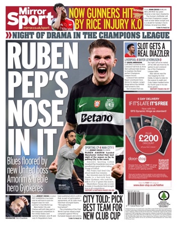 Daily Mirror Backpage