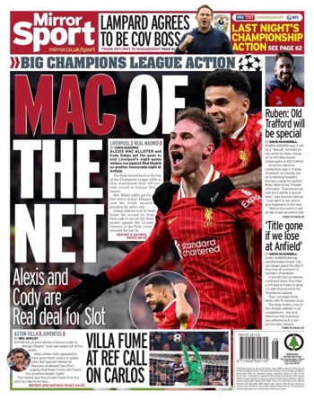 Daily Mirror Backpage