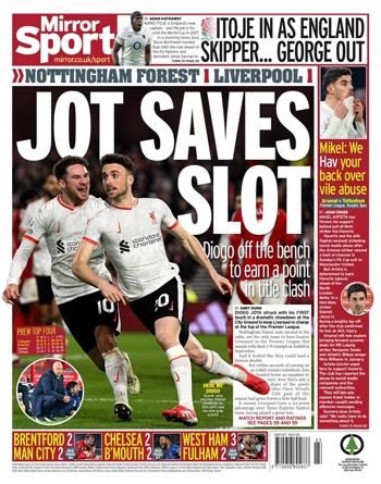 Daily Mirror Backpage
