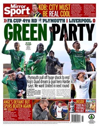Daily Mirror Backpage