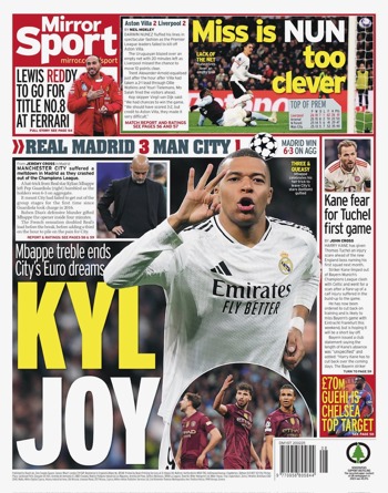 Daily Mirror Backpage