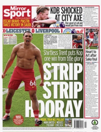 Daily Mirror Backpage