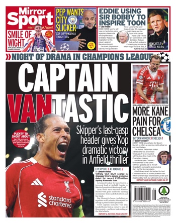 Daily Mirror Backpage