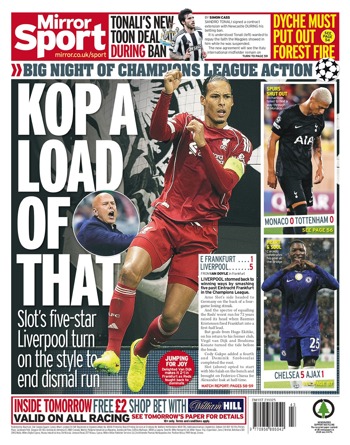 Daily Mirror Backpage