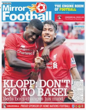 Daily Mirror Football Cover
