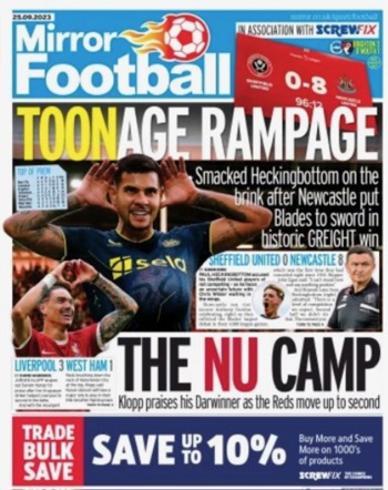 Daily Mirror Football Cover