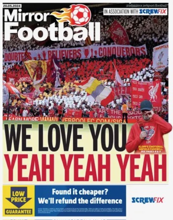 Daily Mirror Football Cover