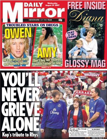 Daily Mirror Frontpage