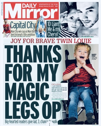 Daily Mirror Frontpage