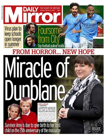 Daily Mirror Frontpage