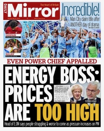 Daily Mirror Frontpage