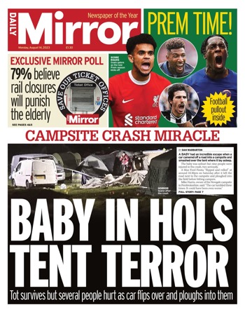 Daily Mirror Frontpage