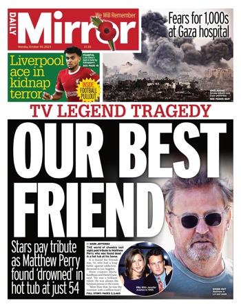 Daily Mirror Frontpage