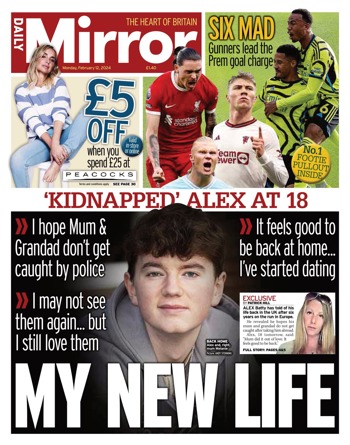 Daily Mirror Frontpage