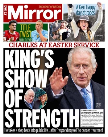 Daily Mirror Frontpage