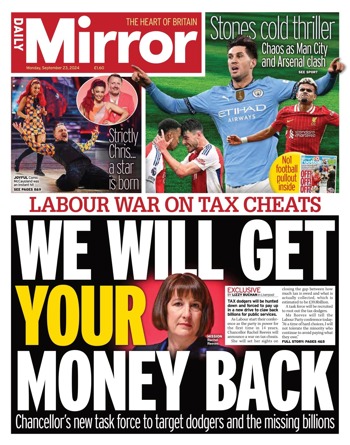 Daily Mirror Frontpage