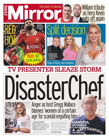 Daily Mirror Frontpage