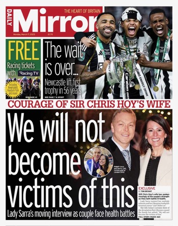 Daily Mirror Frontpage