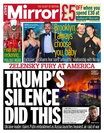Daily Mirror Frontpage
