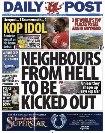 Daily Post Frontpage