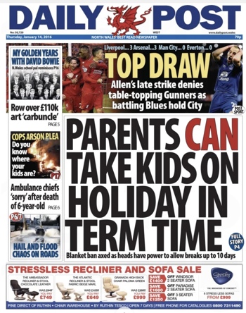 Daily Post Frontpage