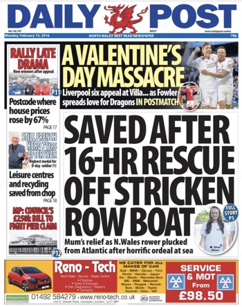 Daily Post Frontpage