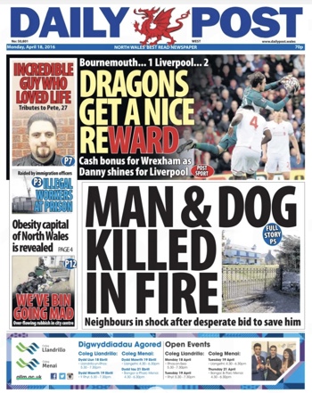 Daily Post Frontpage