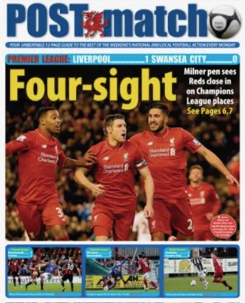 Daily Post Match Magazine Cover