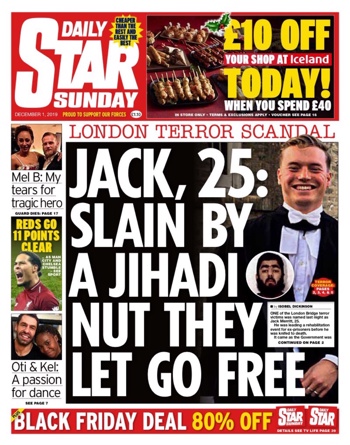 Daily Star Sunday Frontpage
