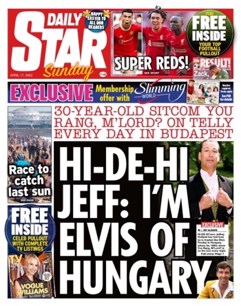 Daily Star Sunday Frontpage