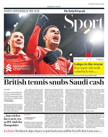 Daily Telegraph Backpage