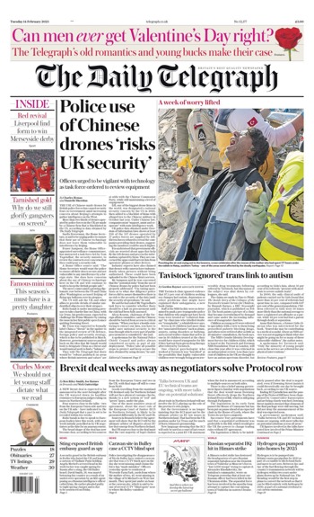 Daily Telegraph Frontpage