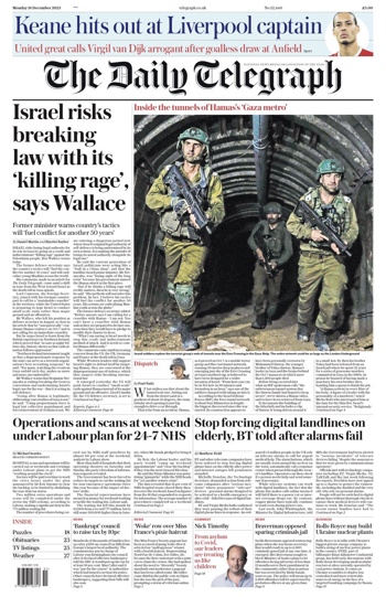 Daily Telegraph Frontpage