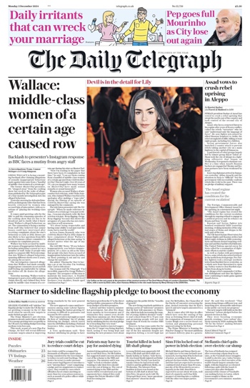 Daily Telegraph Frontpage