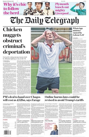 Daily Telegraph Frontpage