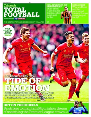 Daily Telegraph Sports Page