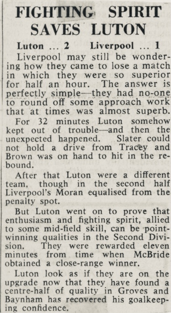 Fighting Spirit Saves Luton