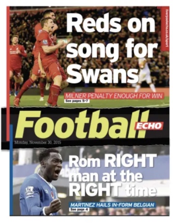 Football Echo Frontpage