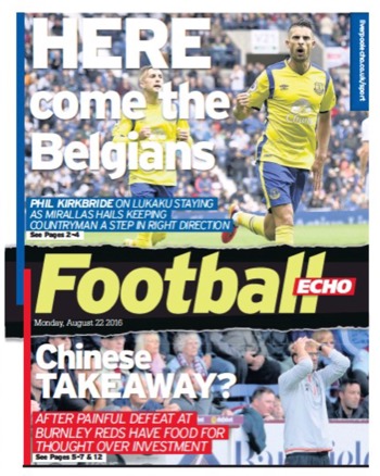 Football Echo Frontpage