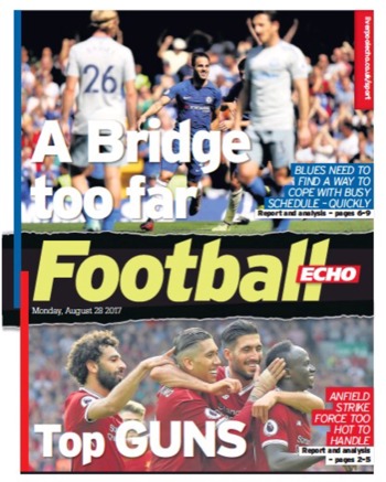 Football Echo Frontpage