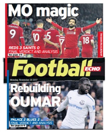 Football Echo Frontpage